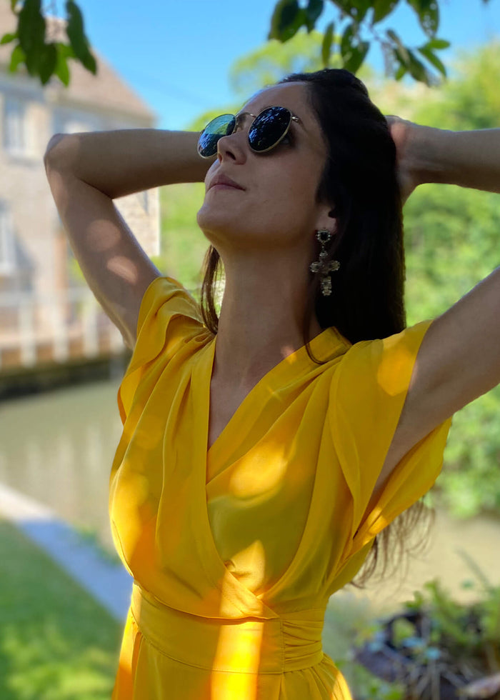 Athena Marie Silk Maxi Dress - MAIMIE LONDON