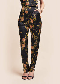 Estella Flora Silk Trousers - MAIMIE LONDON