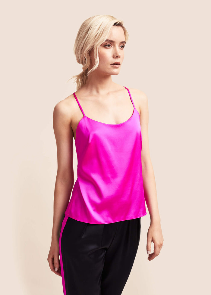 Lola Amaranth Silk Camisole - MAIMIE LONDON