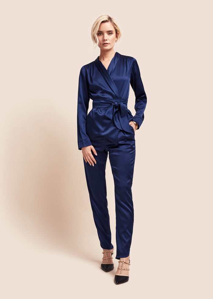 Roxy Estella Ink Silk Suit - MAIMIE LONDON