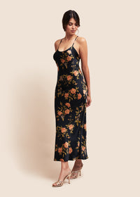 Madison Flora Silk Maxi Slip Dress - MAIMIE LONDON