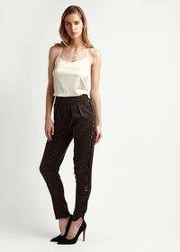 Estella Dusk Lace Silk Trousers - MAIMIE LONDON