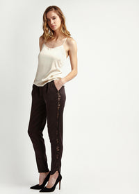 Estella Dusk Lace Silk Trousers - MAIMIE LONDON