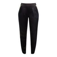 Estella Ebony Oyster Silk Trouser - MAIMIE LONDON