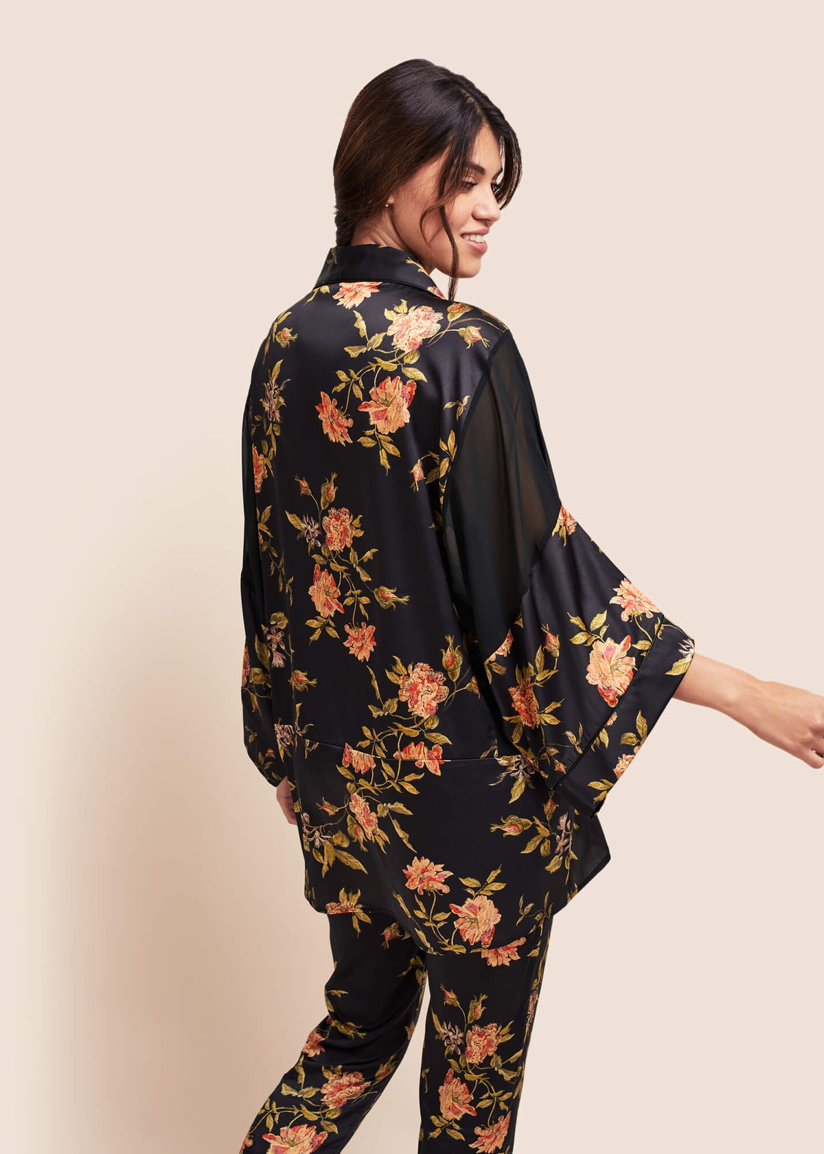 Keiko Flora Silk Kimono Jacket – MAIMIE LONDON