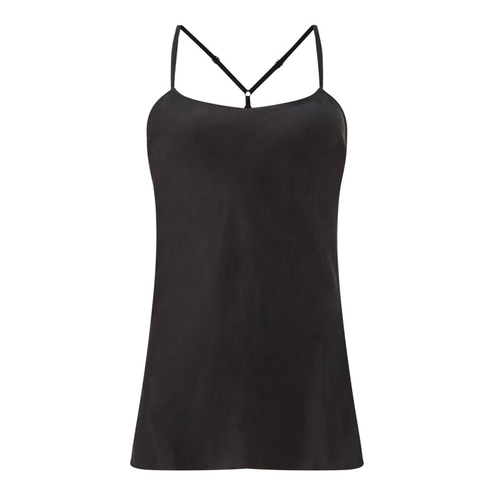 Lola Ebony Silk Camisole - MAIMIE LONDON